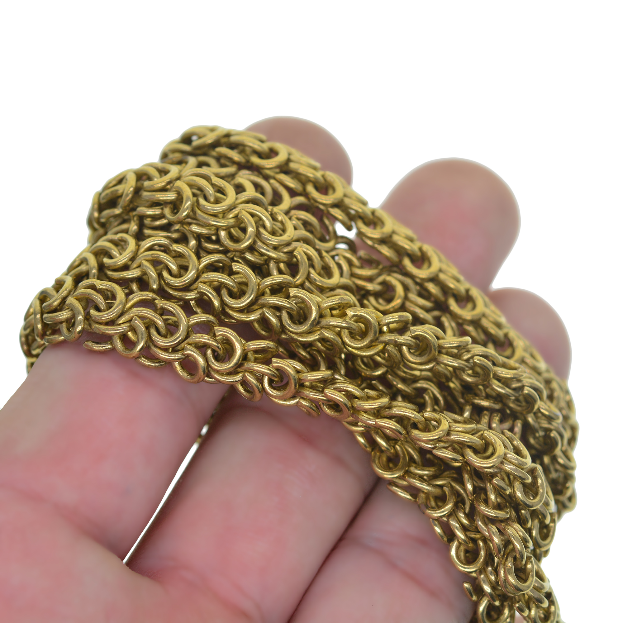 1 meter brass  9mm oval Byzant - Wallet Chain Bag ulasan dan harga