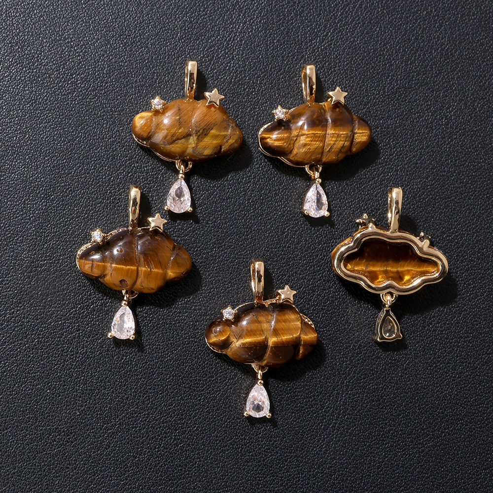 1PC Natural Stone Quartz Penda - Charm Necklace Dainty ulasan dan harga