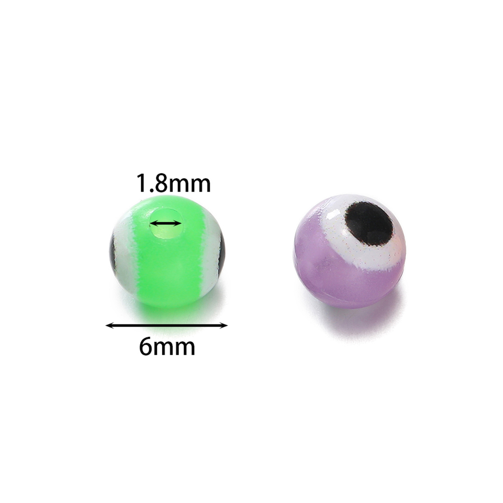 10pcs/lot 6mm Luminous Round B - Evil Eye Bracelet ulasan dan harga