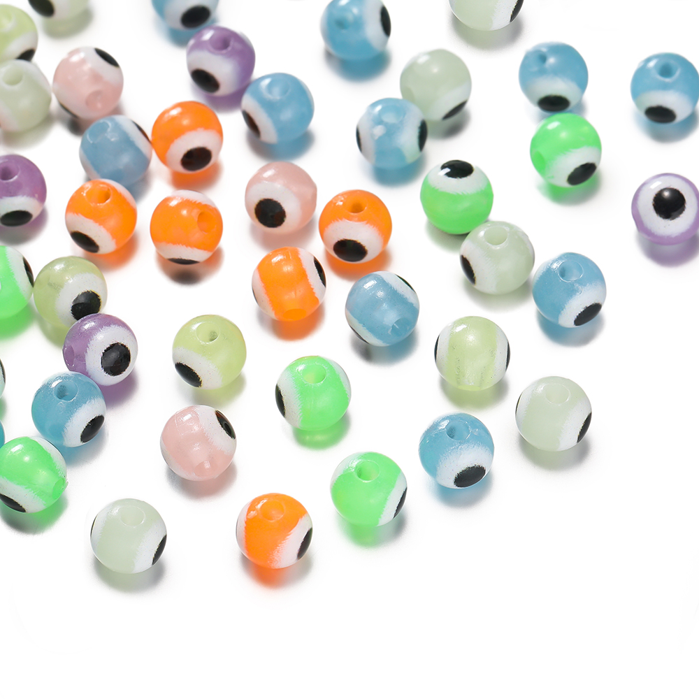 10pcs/lot 6mm Luminous Round B - Evil Eye Bracelet ulasan dan harga