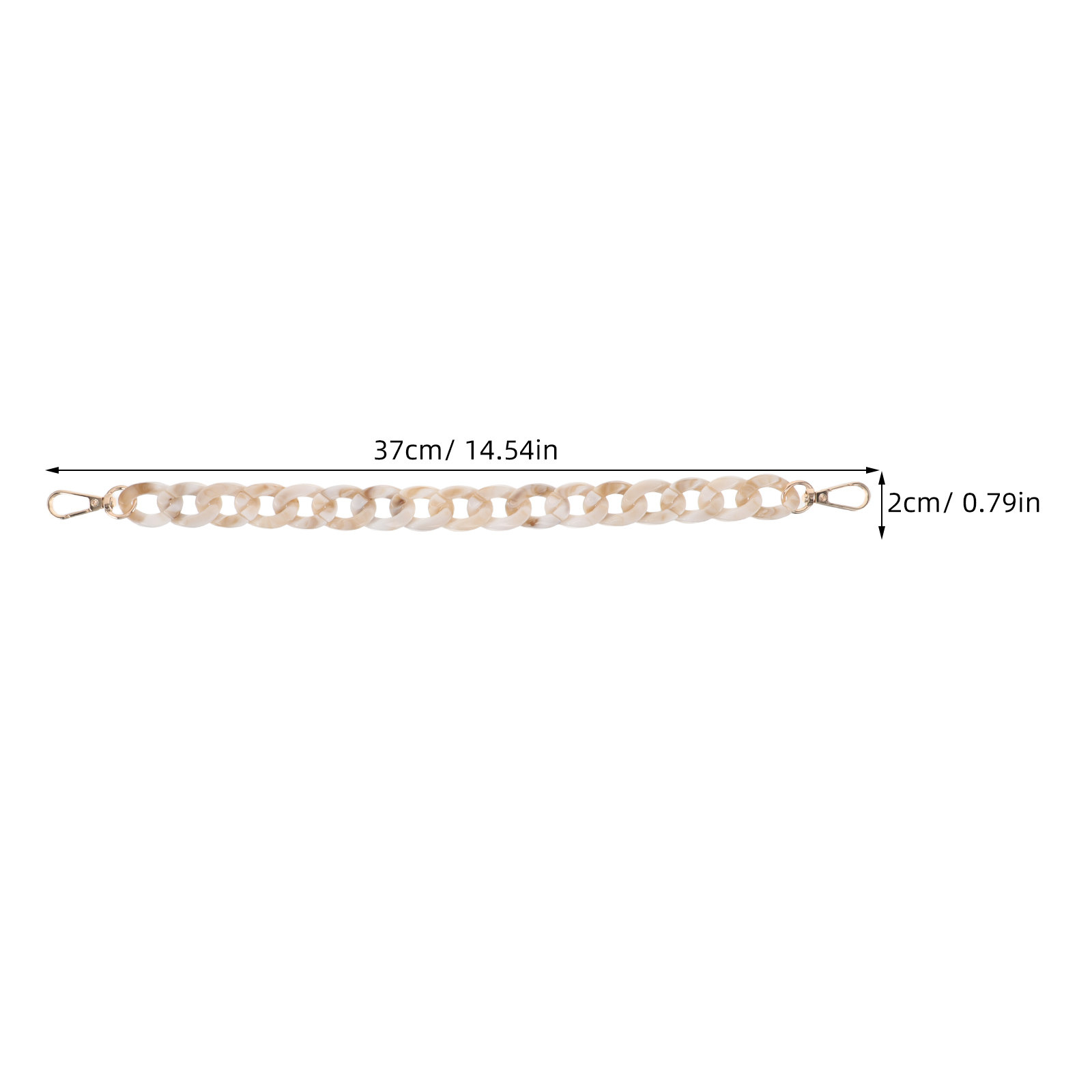 3Pcs Fishbone Resin Bag Chain  - Wallet Chain Bag ulasan dan harga
