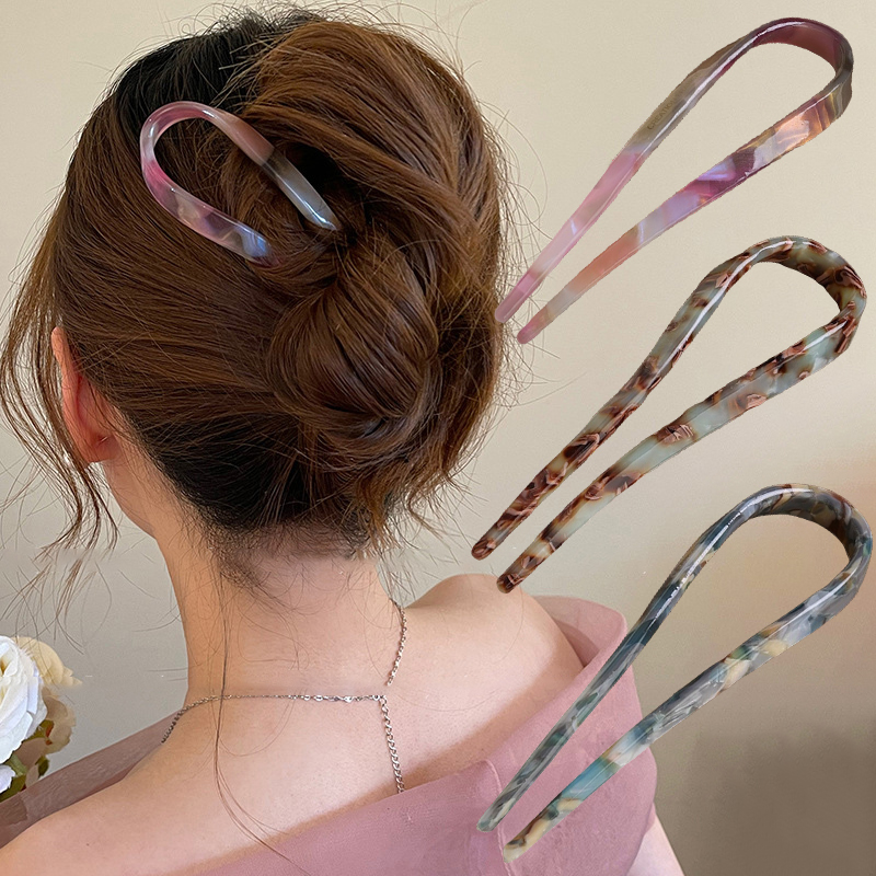 U-Shaped Hair Sticks Acetate A - Women Accessories Shop ulasan dan harga