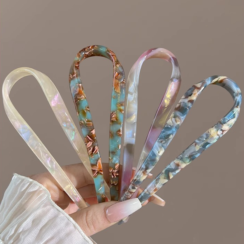 U-Shaped Hair Sticks Acetate A - Women Accessories Shop ulasan dan harga