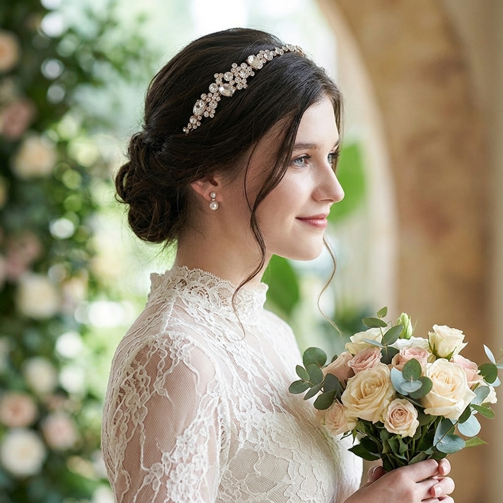 Alloy Rhinestone Crown Headban - Women'S Wedding Accessories ulasan dan harga