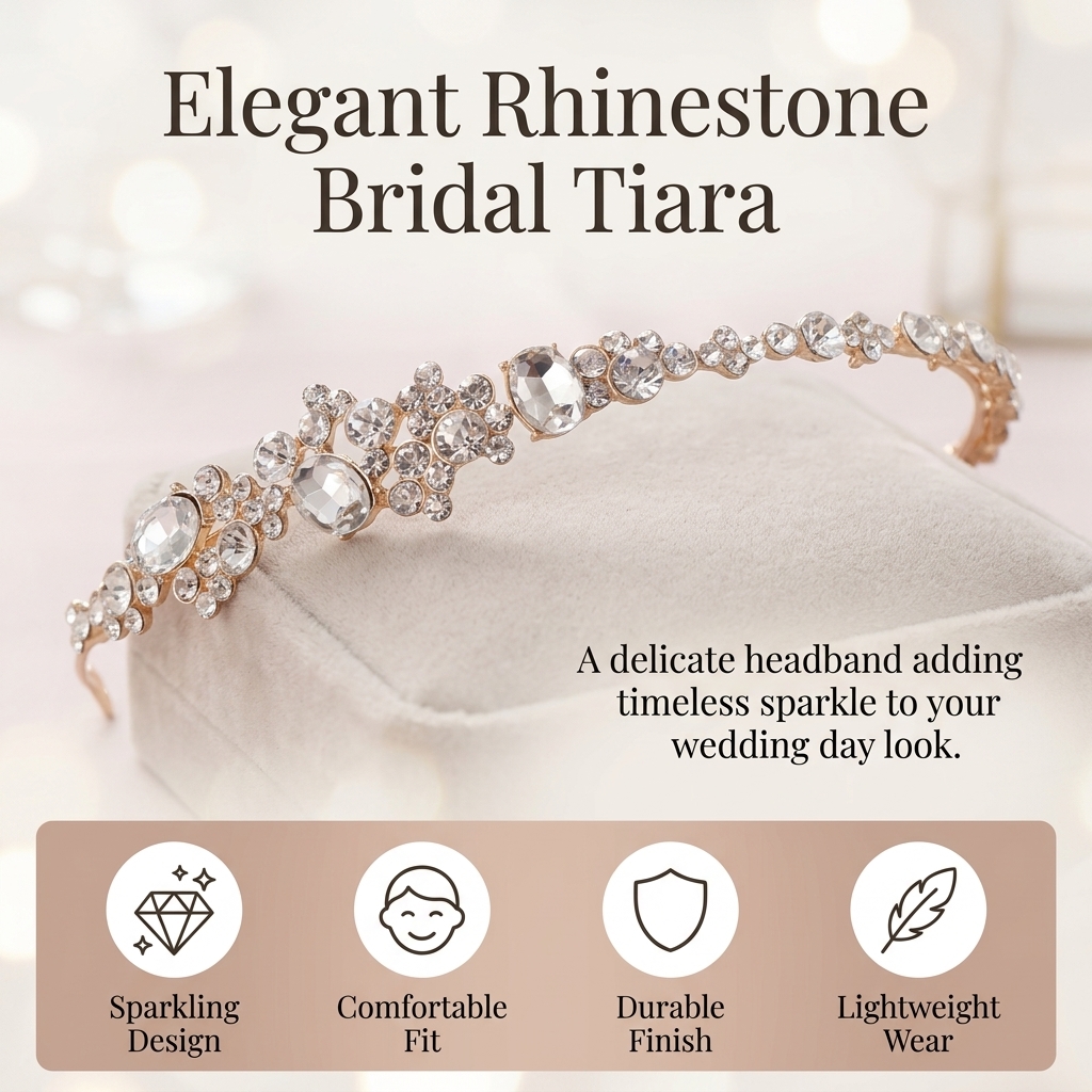 Alloy Rhinestone Crown Headban - Women'S Wedding Accessories ulasan dan harga
