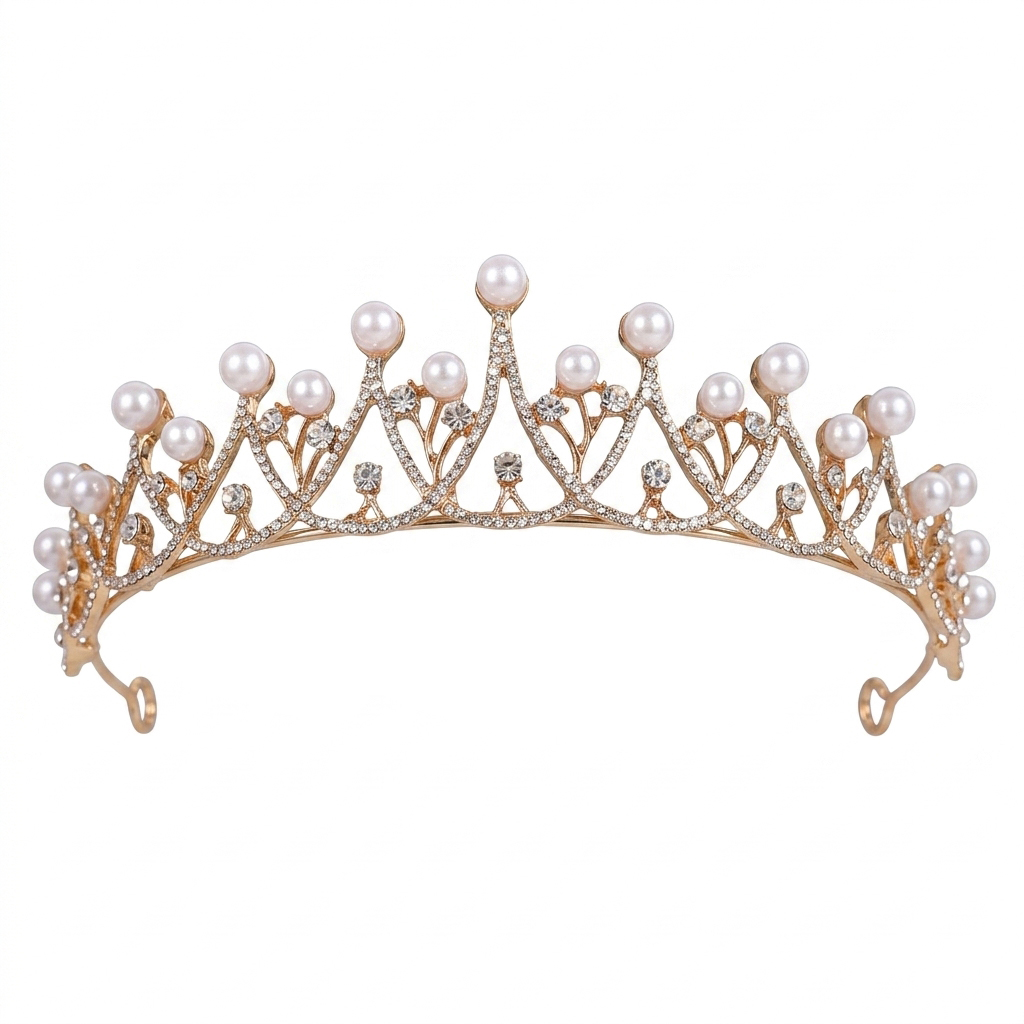 Bridal Crown Headpiece Pearl L - Women'S Wedding Accessories ulasan dan harga