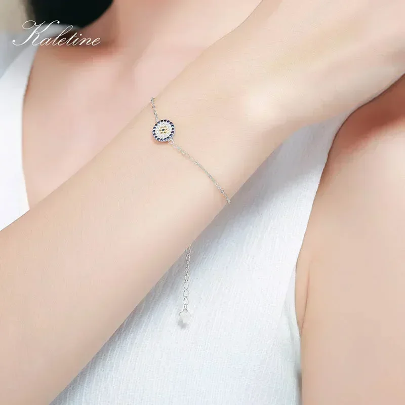 KALETINE Lucky 925 Sterling Si - Evil Eye Bracelet ulasan dan harga