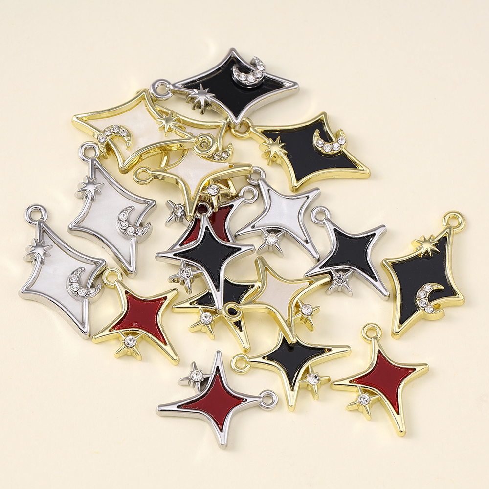 5pcs Dainty Polar Stars Charms - Charm Necklace Dainty ulasan dan harga