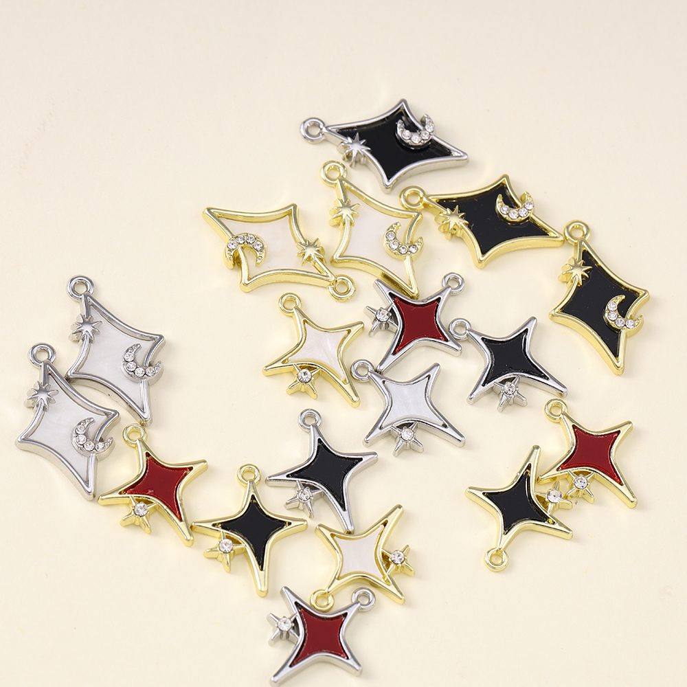 5pcs Dainty Polar Stars Charms - Charm Necklace Dainty ulasan dan harga