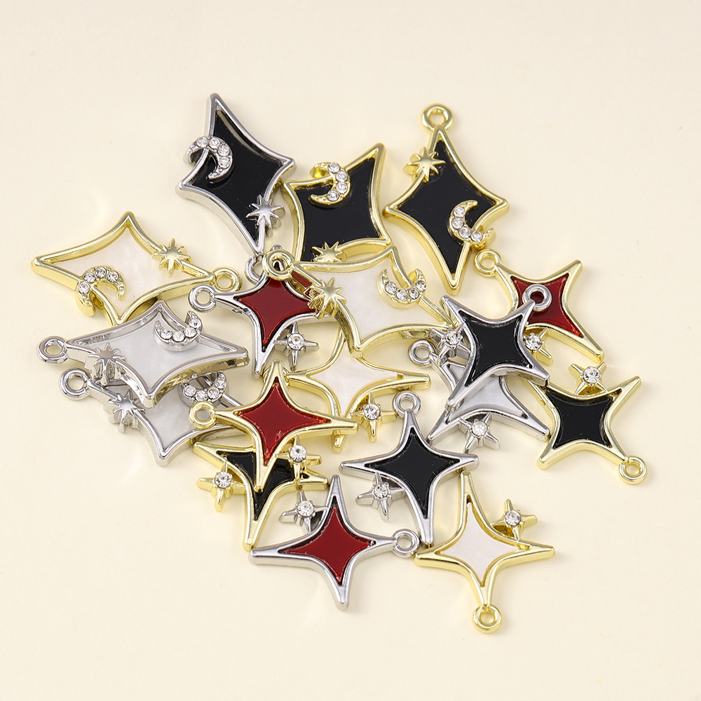 5pcs Dainty Polar Stars Charms - Charm Necklace Dainty ulasan dan harga