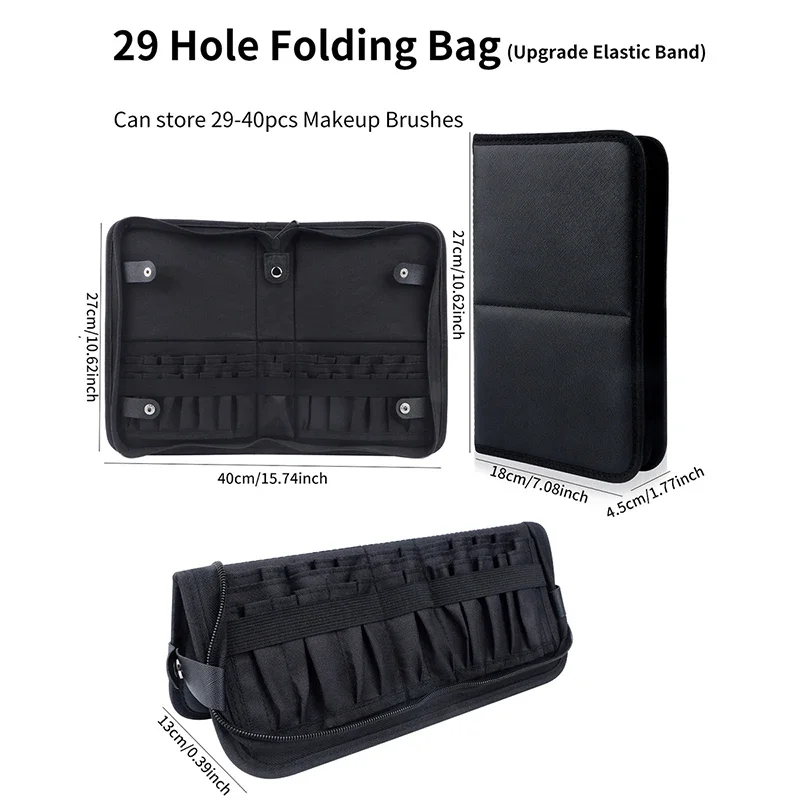 29/23 Holes Foldable Makeup Br - Women Accessories Organizer ulasan dan harga