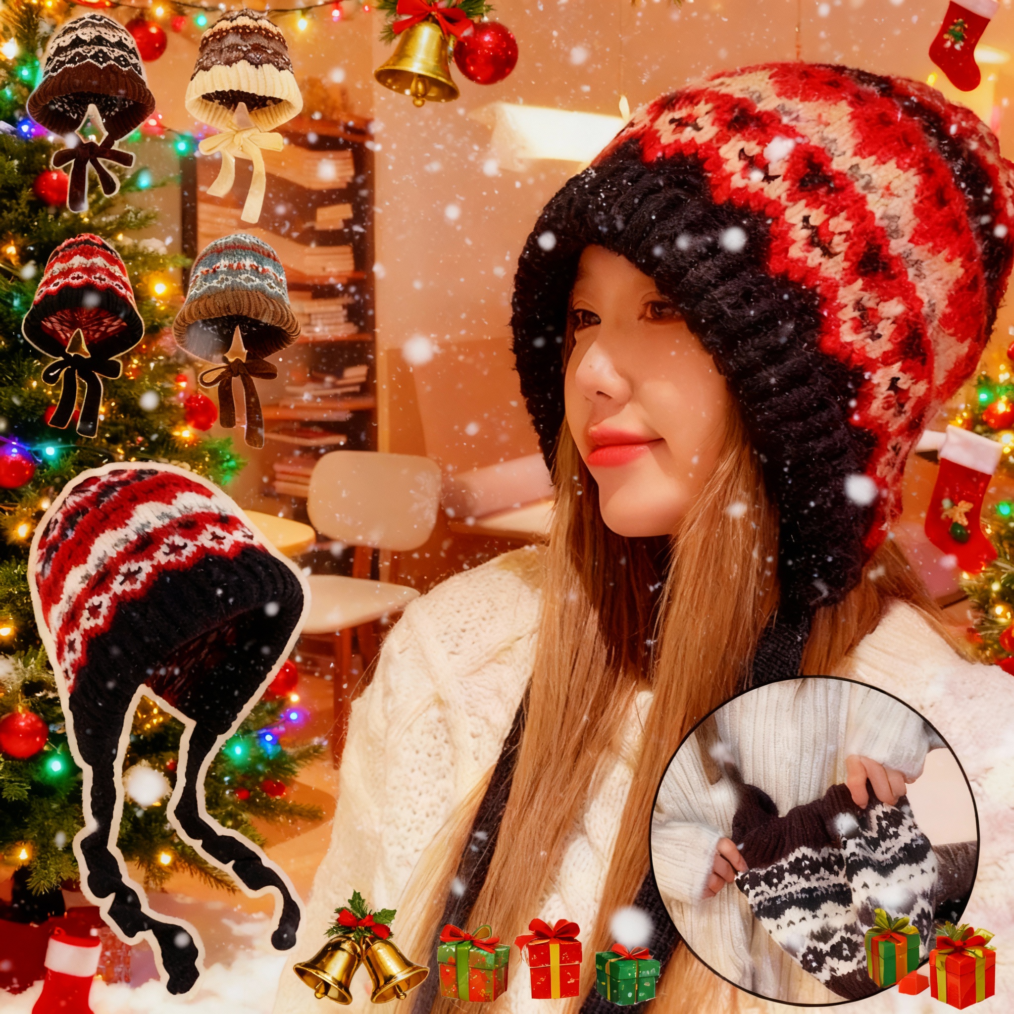 Warm Knitted Beanie Hat Winter - Women Accessories Shop Design ulasan dan harga