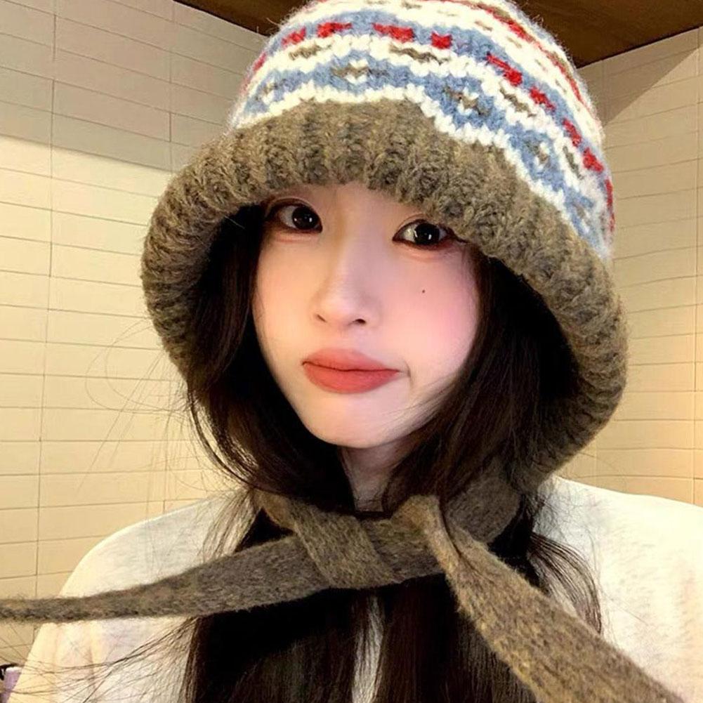 Warm Knitted Beanie Hat Winter - Women Accessories Shop Design ulasan dan harga