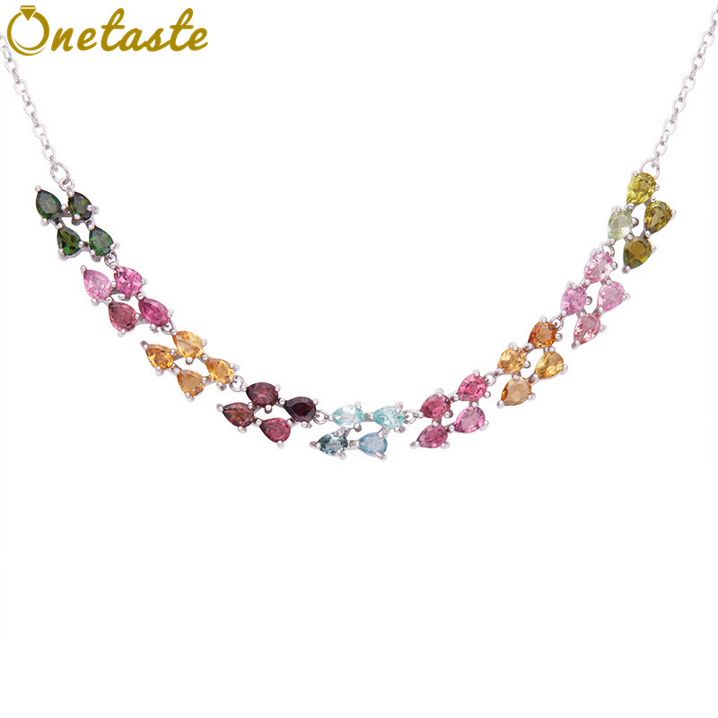 925 Sterling Silver Colored To - Charm Necklace Dainty ulasan dan harga