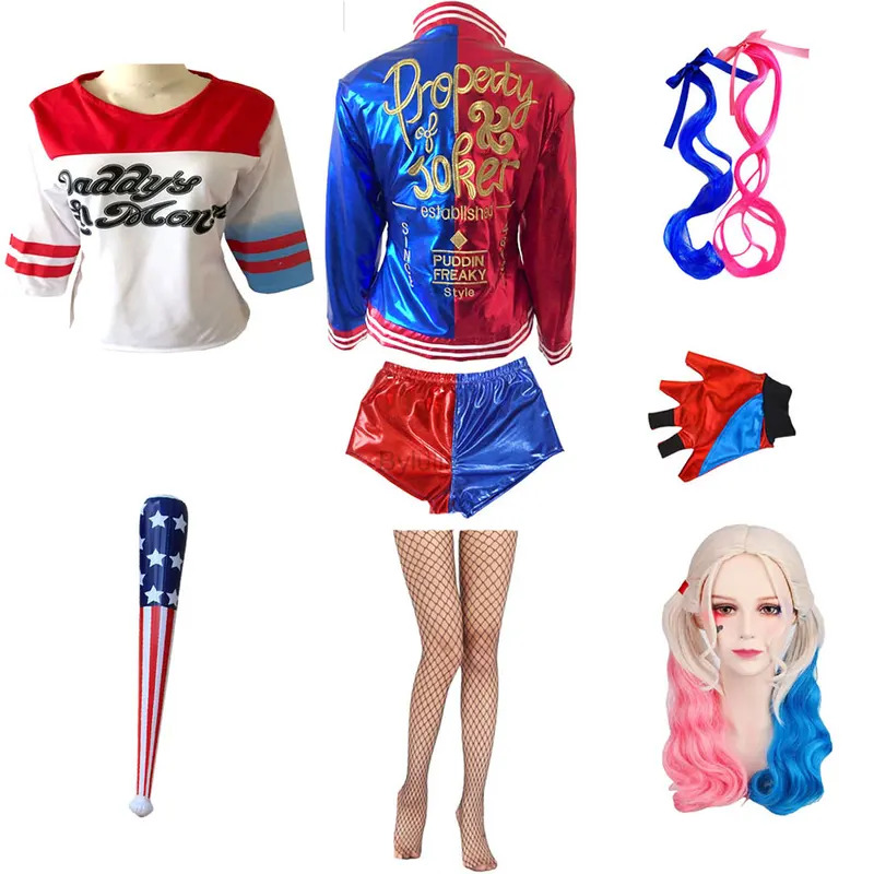Anime Cosplay Girls Women Quin - Women'S Harley Quinn Accessories ulasan dan harga