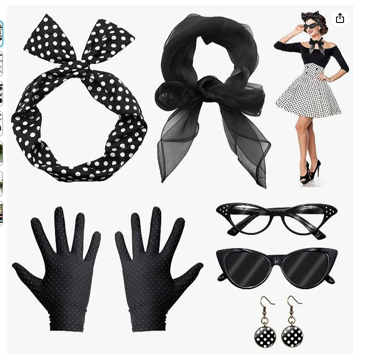 50s Disco Costume Accessories  - Women'S Accessories In The 1950S ulasan dan harga