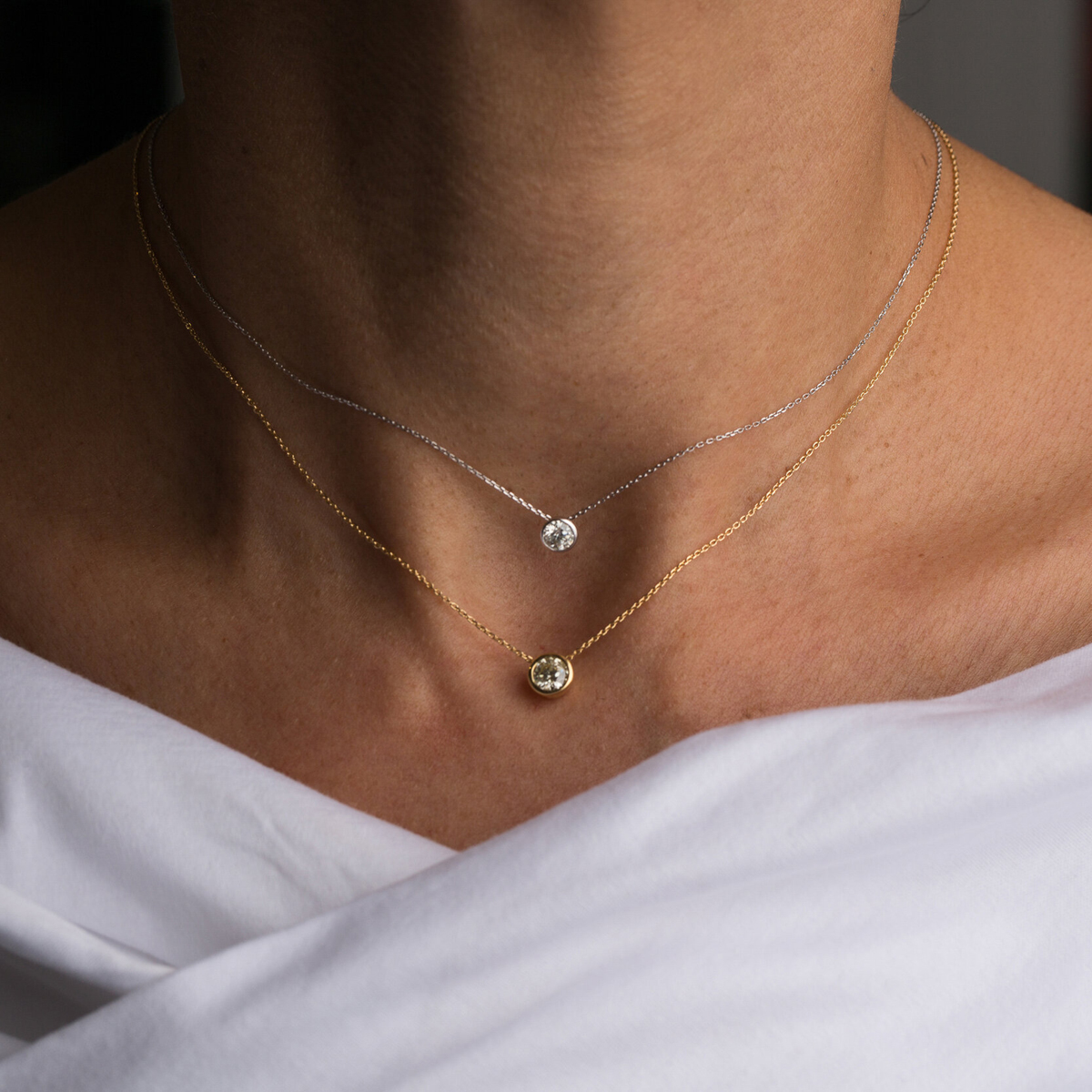 100% 925 Sterling Silver Forev - Charm Necklace Dainty ulasan dan harga