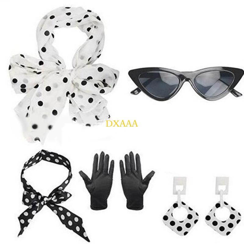 DXAA 1950s Costumes Scarf Cats - Women'S Accessories In The 1950S ulasan dan harga