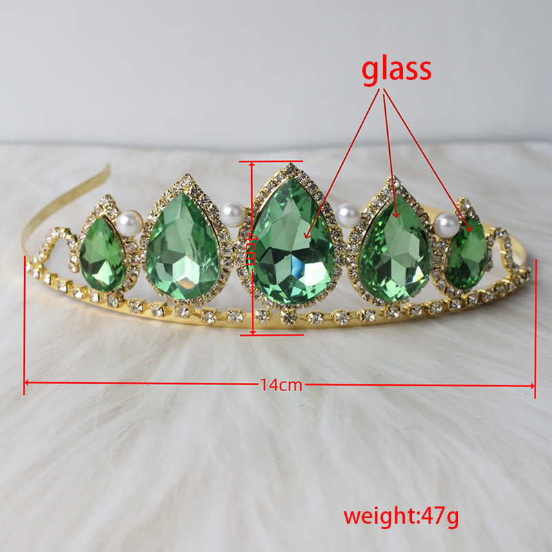 Green Water Drop Rhinestone Cr - Women'S Wedding Accessories ulasan dan harga