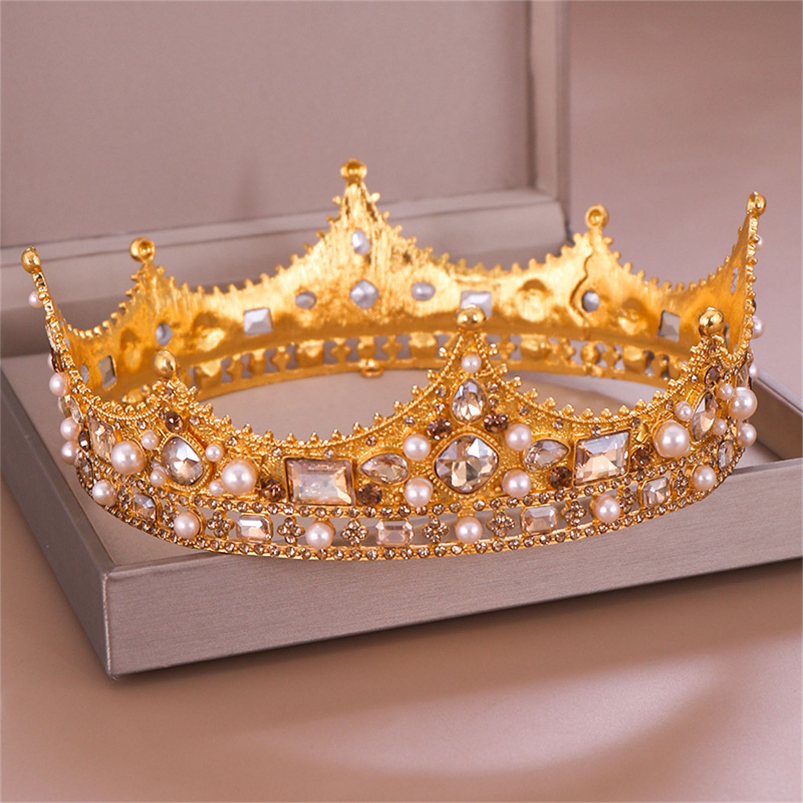 Alloy Crown Tiara Retro Bridal - Women'S Wedding Accessories ulasan dan harga