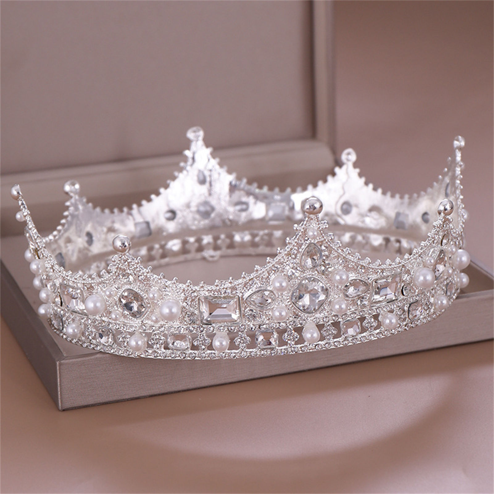 Alloy Crown Tiara Retro Bridal - Women'S Wedding Accessories ulasan dan harga