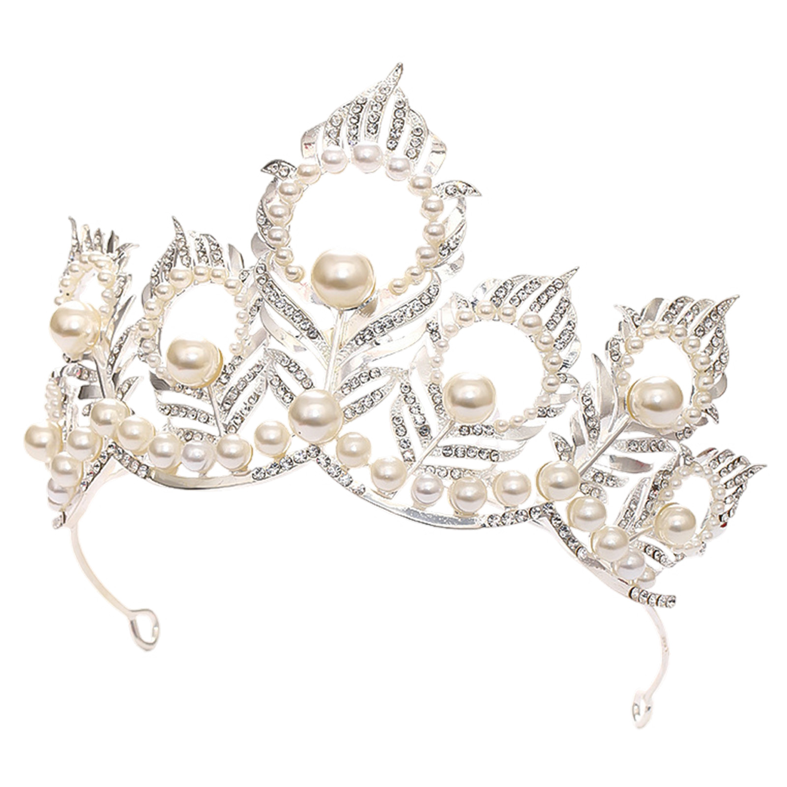 Pearl Crown Headpiece With Pea - Women'S Wedding Accessories ulasan dan harga